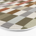 Harvest 2025 Cozy Autumn Plaid Rustic Fall Checkered Pattern Earthy Bath Mat Gallery Image 3