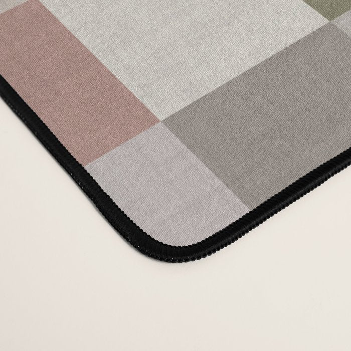 Harvest 2025 Cozy Autumn Plaid Rustic Fall Checkered Pattern Earthy Desk Mat Gallery Image 4