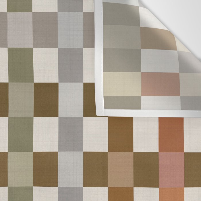 Harvest 2025 Cozy Autumn Plaid Rustic Fall Checkered Pattern Earthy Wall Tapestry Gallery Image 3
