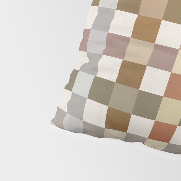 Harvest 2025 Cozy Autumn Plaid Rustic Fall Checkered Pattern Earthy Pillow Sham Gallery Image 4