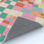 Retro vintage checkered geometric pattern Rug Gallery Image 4