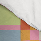 Retro vintage checkered geometric pattern Comforter Gallery Image 4