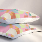 Retro vintage checkered geometric pattern Pillow Sham Gallery Image 3