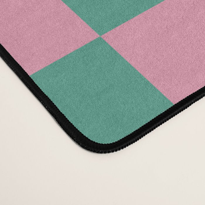 Retro vintage checkered geometric pattern Desk Mat Gallery Image 4