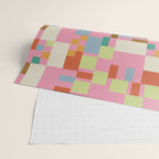 Retro vintage checkered geometric pattern Wrapping Paper Gallery Image 2