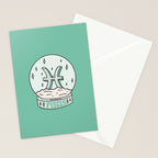 Pisces Snow Globe Stationery Card Gallery Image 2