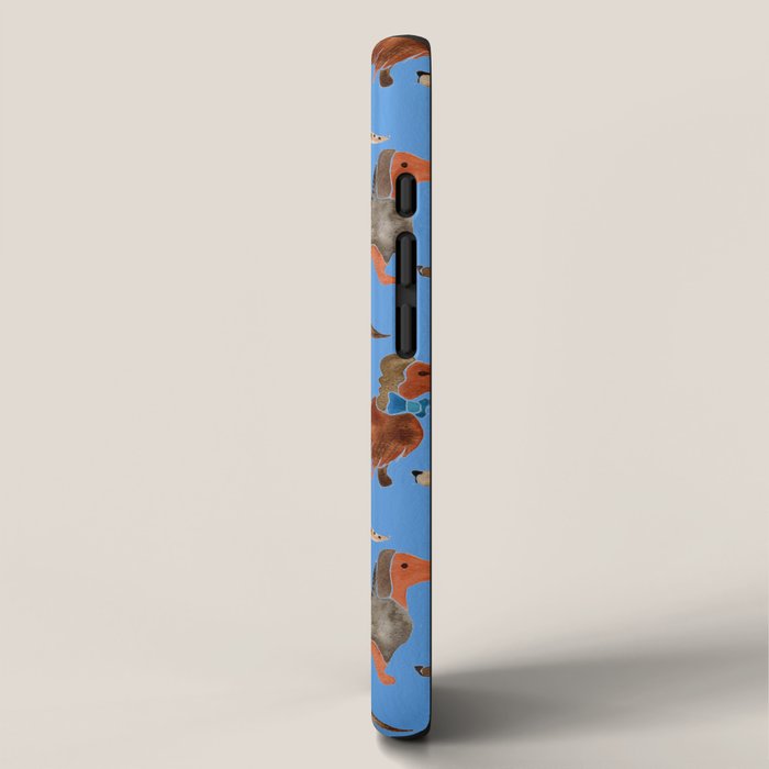 Dachshunds - Cornflower Blue Palette iPhone Case Gallery Image 2