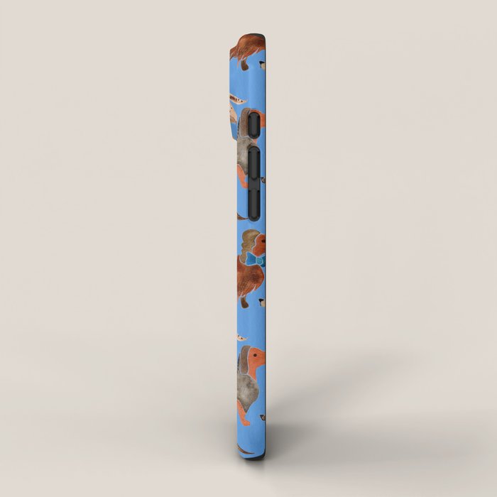 Dachshunds - Cornflower Blue Palette iPhone Case Gallery Image 2