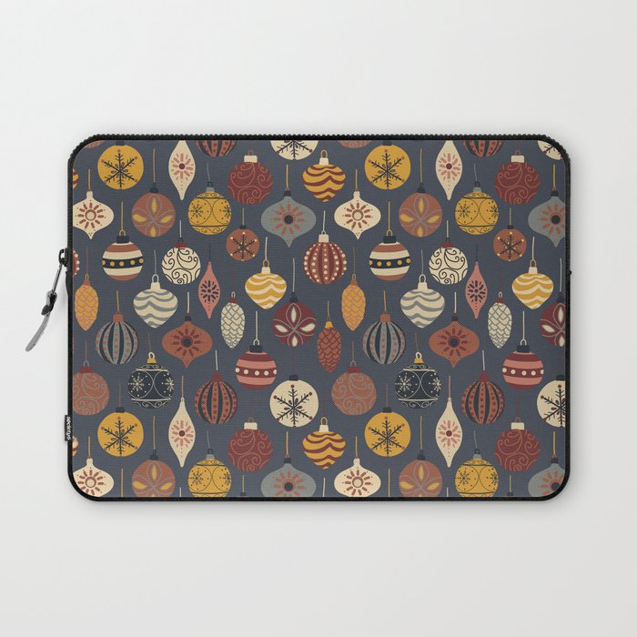 Vintage Christmas Ornaments Laptop Sleeve Gallery Image 1