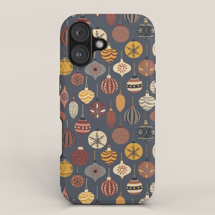 Vintage Christmas Ornaments iPhone Case Gallery Image 1