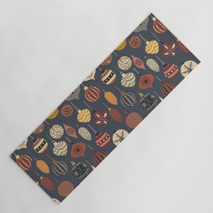 Vintage Christmas Ornaments Yoga Mat Gallery Image 1