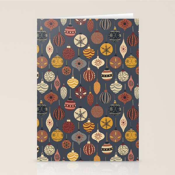 Vintage Christmas Ornaments Stationery Card Gallery Image 2