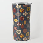 Vintage Christmas Ornaments Travel Mug Gallery Image 1