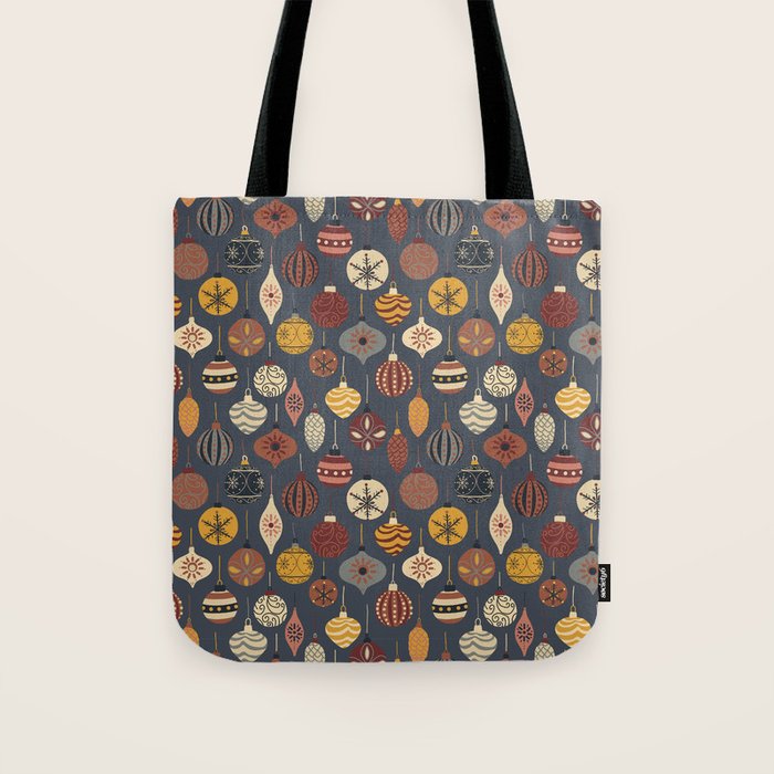 Vintage Christmas Ornaments Tote Bag Gallery Image 1