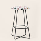 Watercolor Earth Tone Dots Minimal Boho Pattern Stool Gallery Image 1