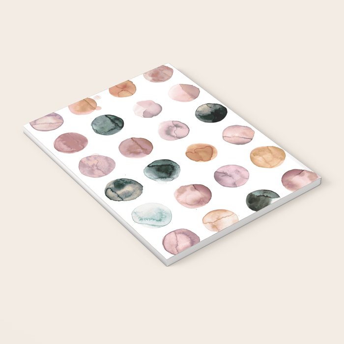 Watercolor Earth Tone Dots Minimal Boho Pattern Notebook Gallery Image 3