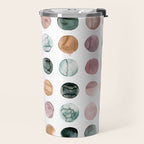 Watercolor Earth Tone Dots Minimal Boho Pattern Travel Mug Gallery Image 2