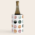 Watercolor Earth Tone Dots Minimal Boho Pattern Wine Chiller Gallery Image 1