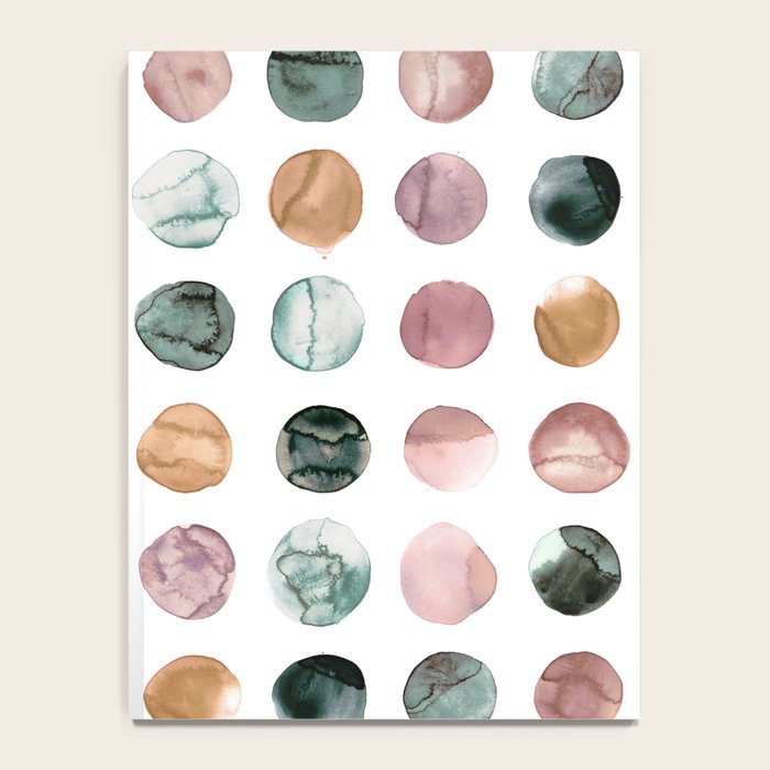 Watercolor Earth Tone Dots Minimal Boho Pattern Notebook Gallery Image 4