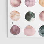 Watercolor Earth Tone Dots Minimal Boho Pattern Poster Gallery Image 3