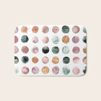 Watercolor Earth Tone Dots Minimal Boho Pattern Bath Mat Gallery Image 1