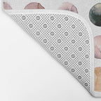 Watercolor Earth Tone Dots Minimal Boho Pattern Bath Mat Gallery Image 2