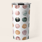 Watercolor Earth Tone Dots Minimal Boho Pattern Travel Mug Gallery Image 1