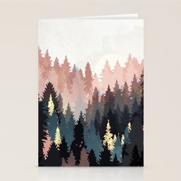 Spring Forest Light Stationery Card Gallery Image 1