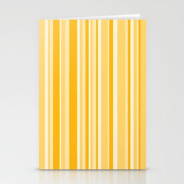 Classic Stripes XXII - Golden Sunshine Yellow Stationery Card Gallery Image 1