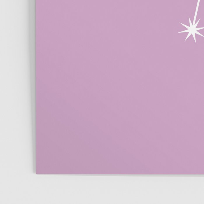 Cancer Zodiac Star Constellation Line Art Pastel Lilac Poster Gallery Image 3