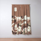 Mocha Morning Inspired by PANTONE 17 1230 Mocha Mousse Window Curtain Gallery Image 3