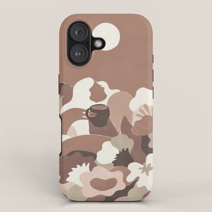 Mocha Morning Inspired by PANTONE 17 1230 Mocha Mousse iPhone Case Gallery Image 1