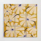 Daisy fresh - yellow peri Wood Wall Art Gallery Image 1