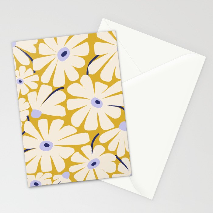 Daisy fresh - yellow peri Stationery Card Gallery Image 2