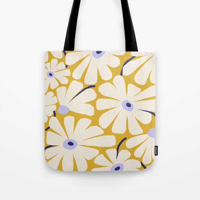 Daisy fresh - yellow peri Tote Bag Gallery Image 1