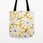 Daisy fresh - yellow peri Tote Bag Gallery Image 1