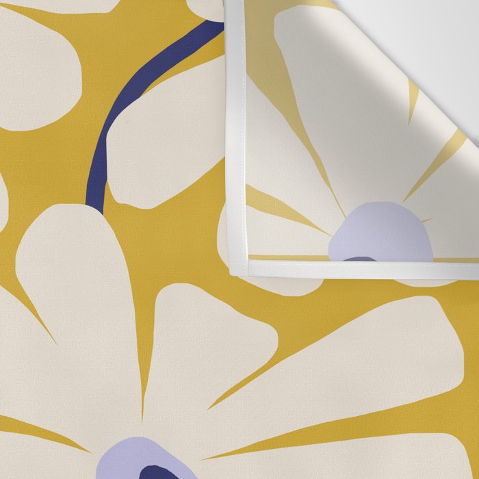 Daisy fresh - yellow peri Wall Tapestry Gallery Image 3