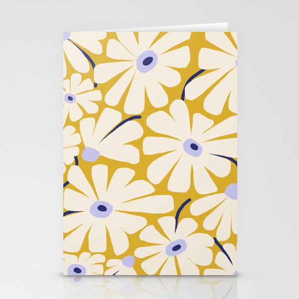 Daisy fresh - yellow peri Stationery Card Gallery Image 1