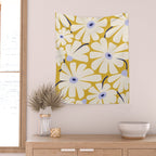 Daisy fresh - yellow peri Wall Tapestry Gallery Image 2