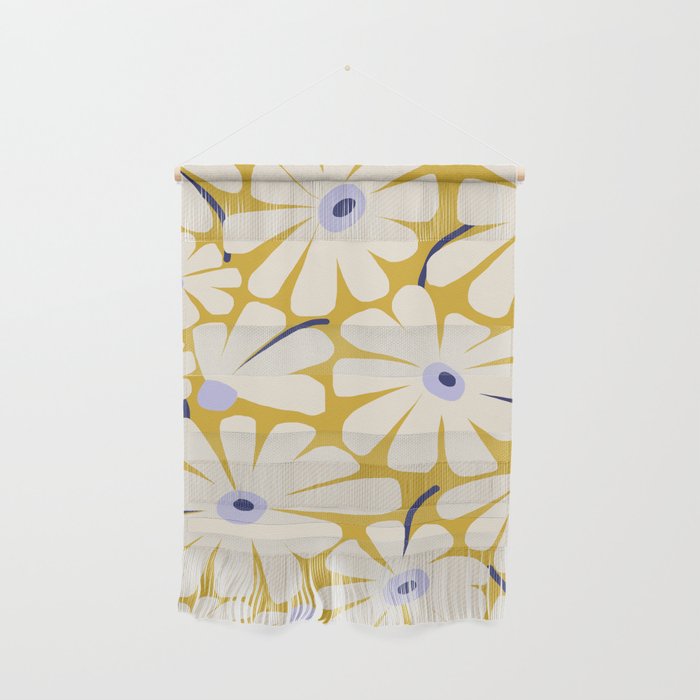 Daisy fresh - yellow peri Wall Hanging Gallery Image 1