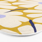 Daisy fresh - yellow peri Bath Mat Gallery Image 3