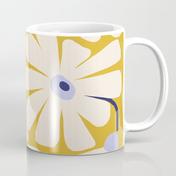 Daisy fresh - yellow peri Coffee Mug Gallery Image 1