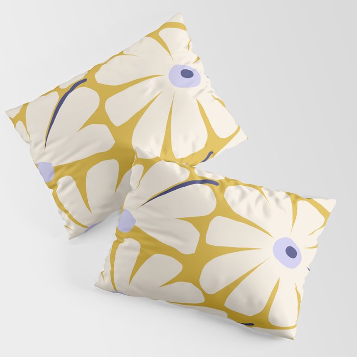 Daisy fresh - yellow peri Pillow Sham Gallery Image 3