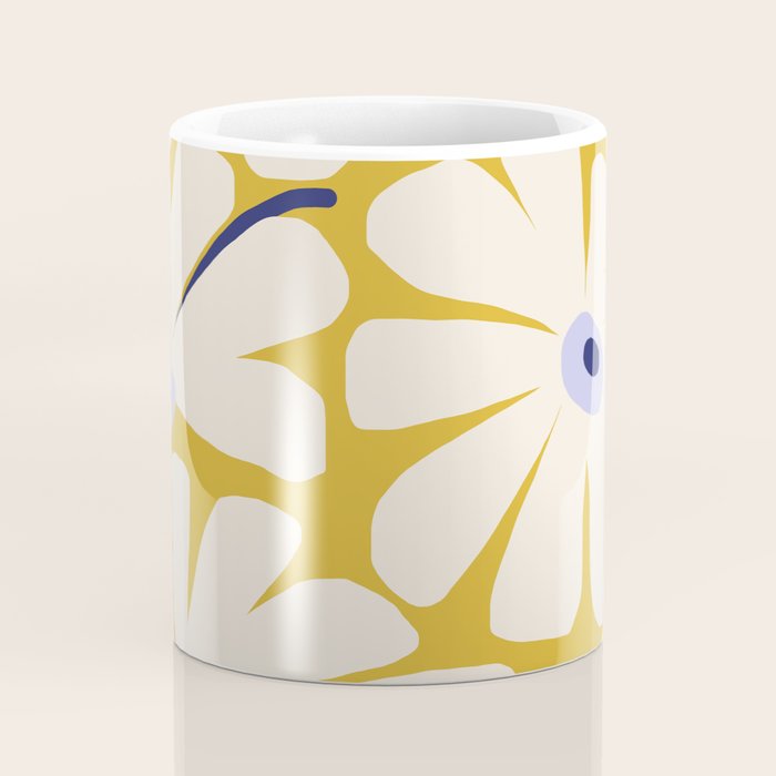 Daisy fresh - yellow peri Coffee Mug Gallery Image 4