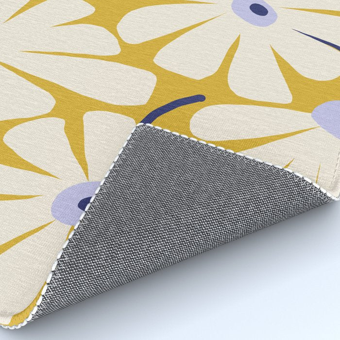 Daisy fresh - yellow peri Rug Gallery Image 4