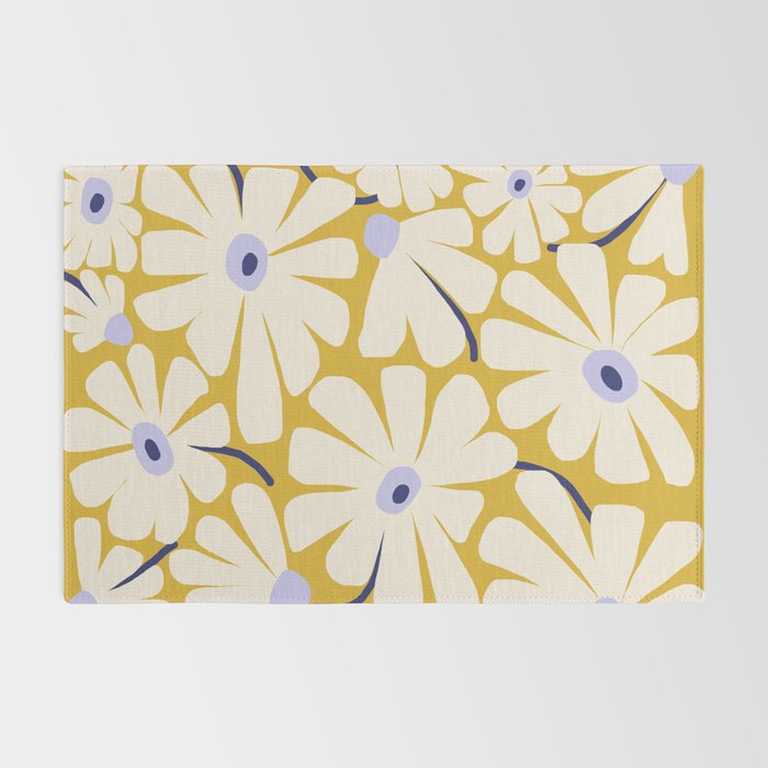 Daisy fresh - yellow peri Rug Gallery Image 2