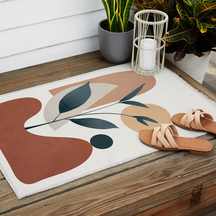 Shapes and Branches 06 Outdoor Rug Gallery Image 2