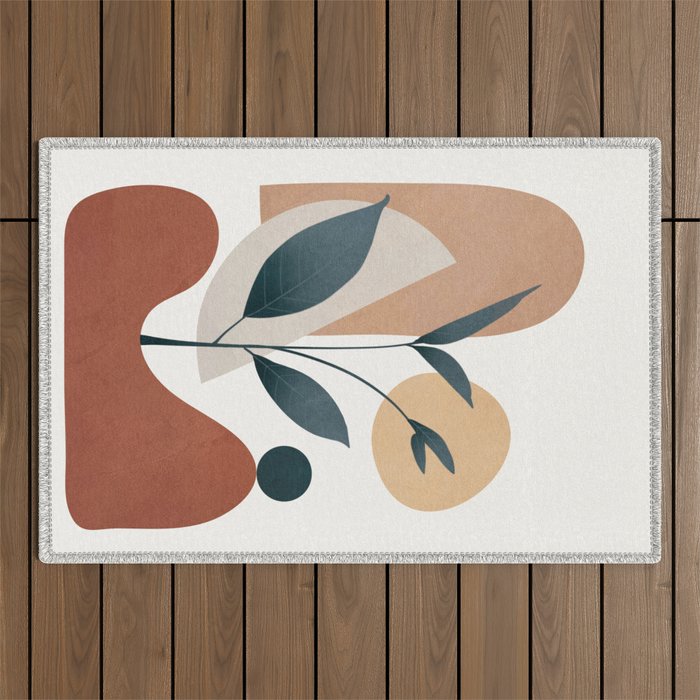 Shapes and Branches 06 Outdoor Rug Gallery Image 1