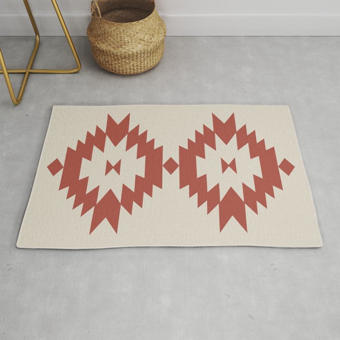 Southwestern Minimalism - Red Neutral Beige Rug Gallery Image 1