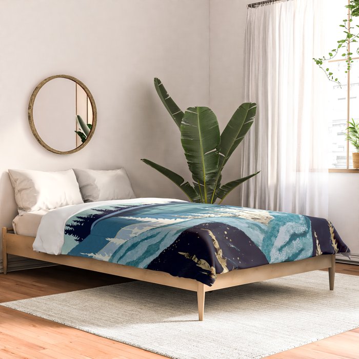Blue Forest Lake Comforter Gallery Image 2